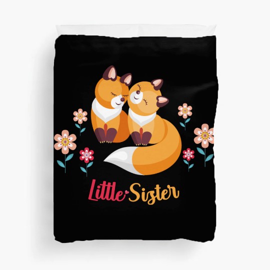 Cute Fox Siblings Gift for Little Sister Duvet Covers