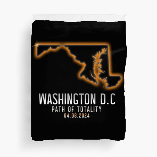 Washington DC Path Of Totality 4.8.24 EclipseWashi Duvet Covers