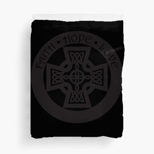 Timeless Celtic Cross With Celtic Knots Faith Duvet Covers