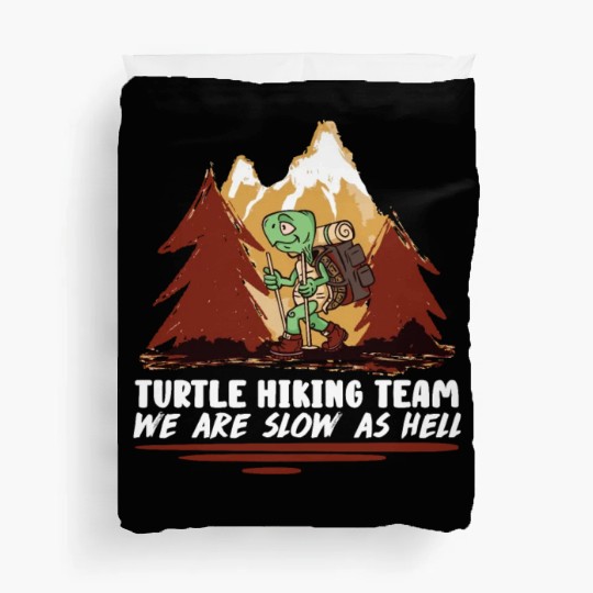 Turtle Hiking Team Mountain lover Wanderlust Duvet Covers