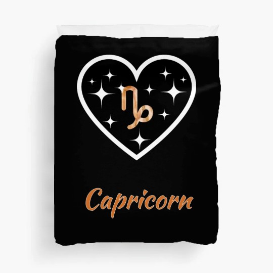 Capricorn zodiac sign, astrology, sun, birthday Duvet Covers