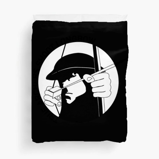 True Archers Shoot Longbow in Black green Duvet Covers