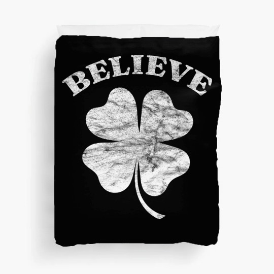 Distressed Shamrock Retro Irish Four Leaf Clove Duvet Covers