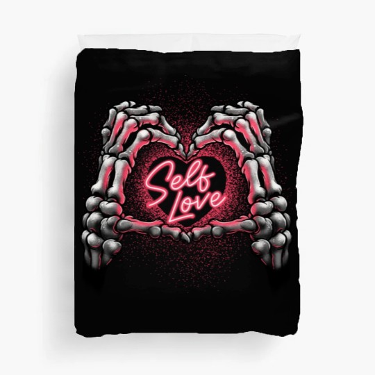 Self Love Bones Heart Duvet Covers