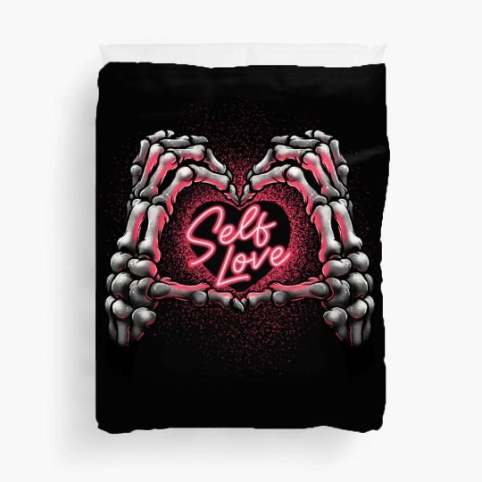 Self Love Bones Heart Duvet Covers