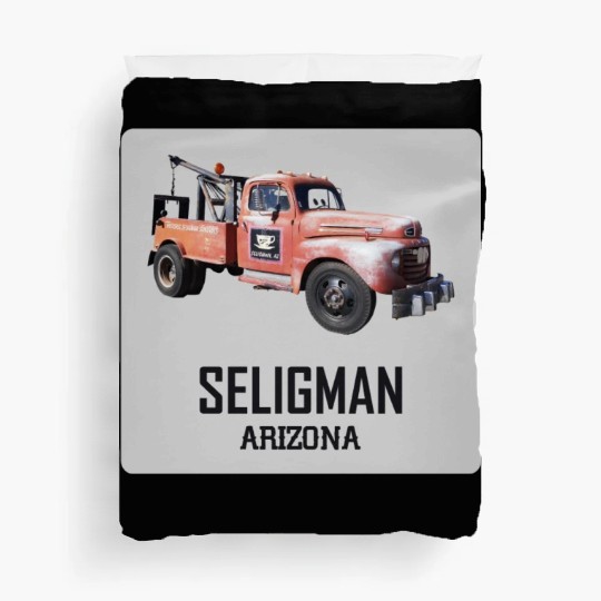 Old car city of Seligman in Arizonna, US Route 66 Duvet Covers