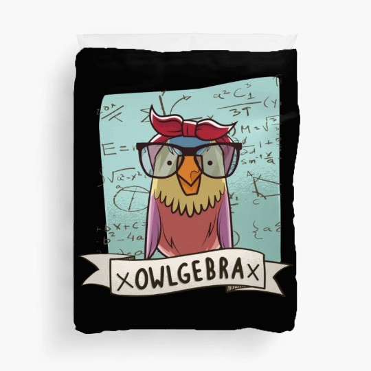Owlgebra Owl Nerd Math Teacher Duvet Covers