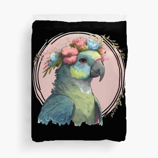 Cute Hahn's Macaw Bird Flower Crown Pet Birds Duvet Covers