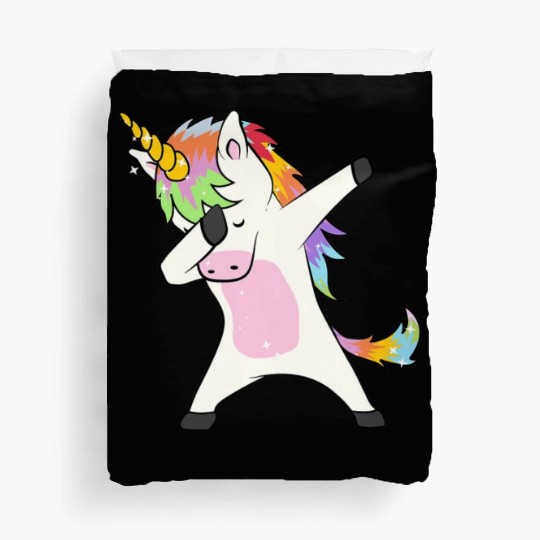 Cute dabbing unicorn dab dance girls boys children Duvet Covers