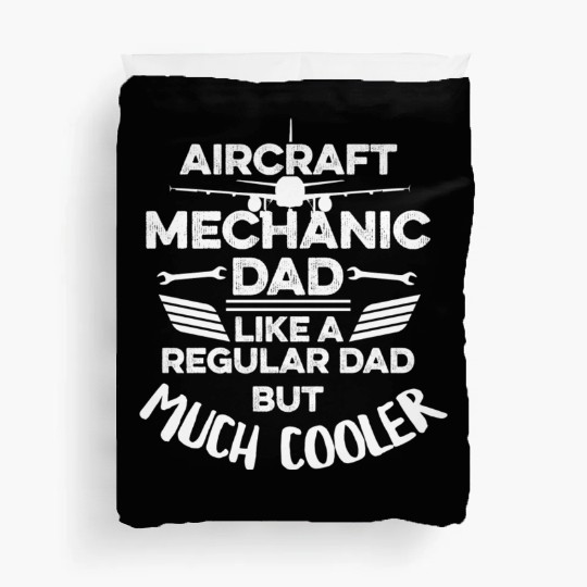Mechanic Design For Your Aviation Tech Dad Duvet Covers