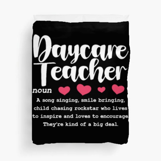 Daycare Teacher Definition Duvet Covers