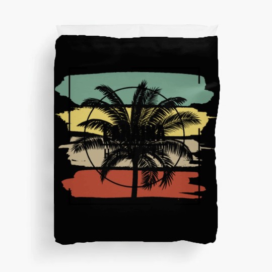 Lahaina Maui Hawaii Palm Tree Retro Artistic Duvet Covers