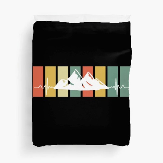 Mountaineering Summit Hiker Mountain love Duvet Covers