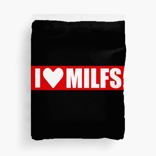 I love milfs red design Duvet Covers