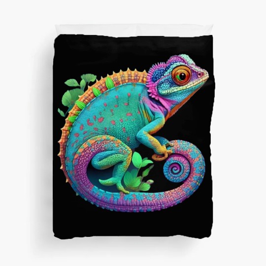 Cute Chameleon is a colorful beautiful Cute animal Duvet Covers