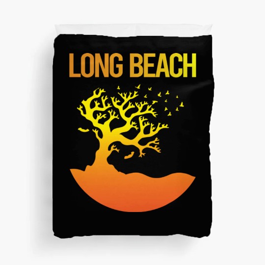 Neon Tree Art Long Beach 70s Duvet Covers