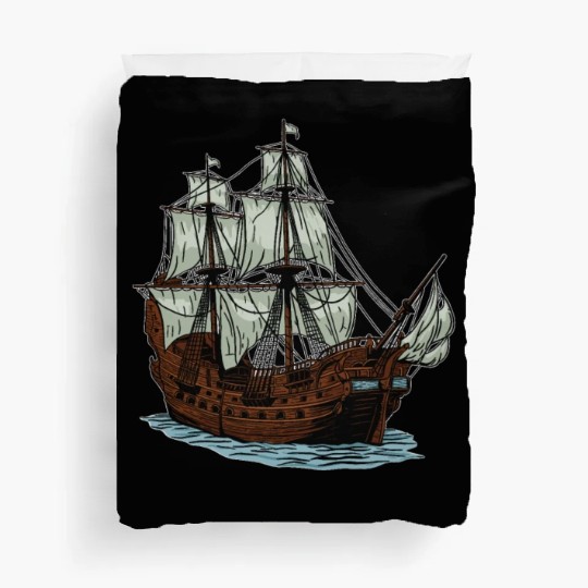 Columbus Day 1492 Ship Duvet Covers