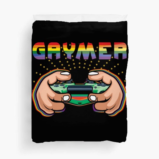 Gamer LGBTQ Rainbow LGBT Pride Month Duvet Covers