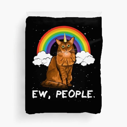 Rainbow Somali Ew People Unicorn Cat Duvet Covers