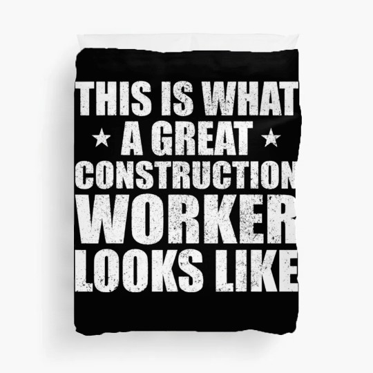 Great construction worker funny job Duvet Covers