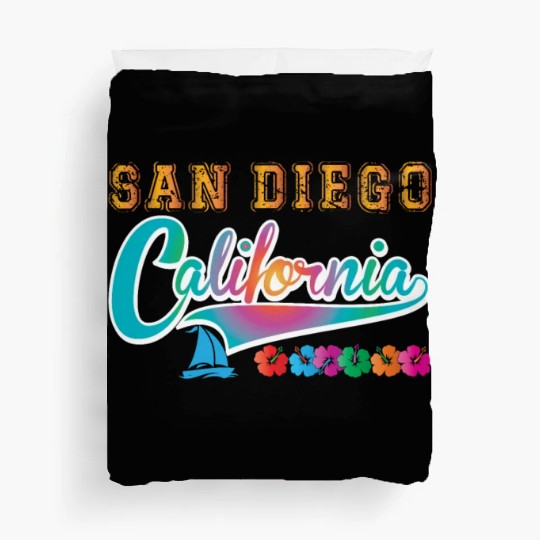 San Diego Vacation California Souvenir Beach Duvet Covers