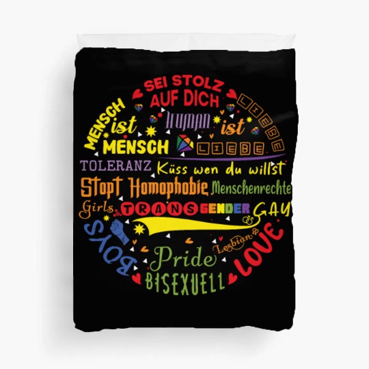Equality Gay LGBTQ Rainbow LGBT Pride Month Duvet Covers