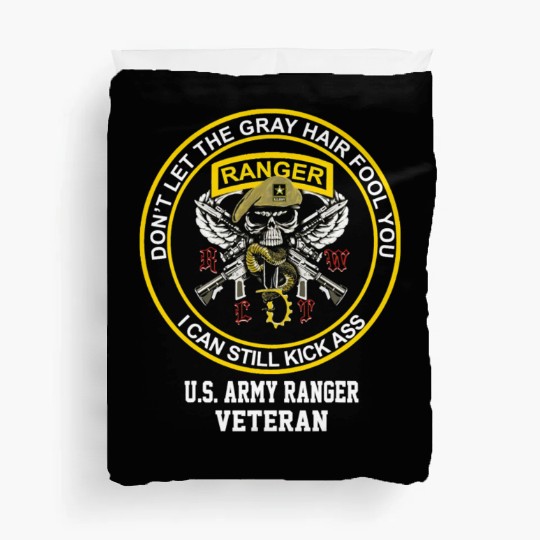 Funny Retired US Army Ranger Veteran USA Military Duvet Covers