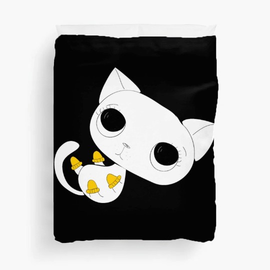 black white kittens 04 Duvet Covers
