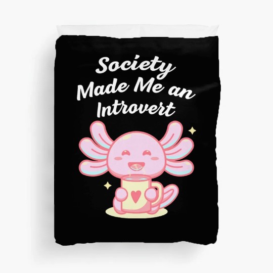 Handcrafted by Society Introvert Sayings Antisocia Duvet Covers