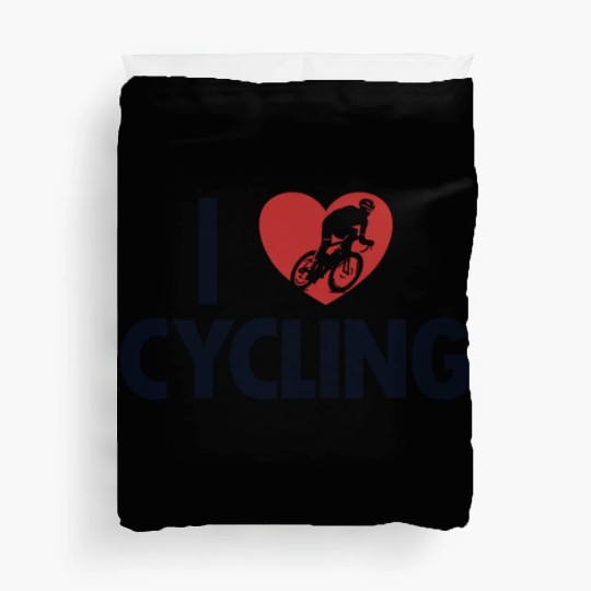 I love Cycling City Bike Cyclist Gravel Bicyclist Duvet Covers