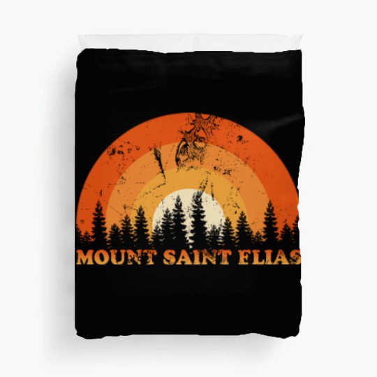 Vintage Mount Saint Elias Fan Retro Cool Sunset Duvet Covers
