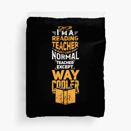 Cool Reading Teacher Duvet Covers
