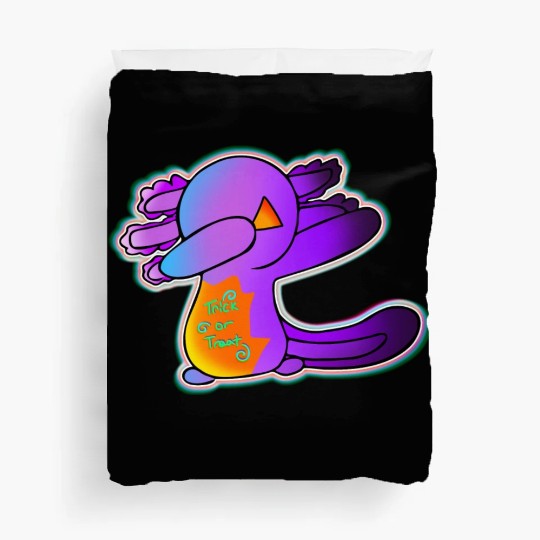 Jack O Lantern Axolotl Halloween Trick Or Treat 1 Duvet Covers