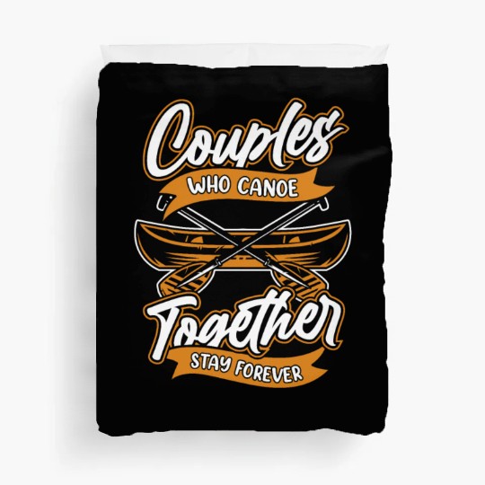 Canoe Canoeing Canoeist Couple Duvet Covers