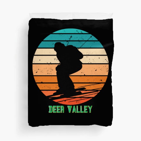 Deer Valley Snow Skiing Vacation Utah Skiing Trip Duvet Covers