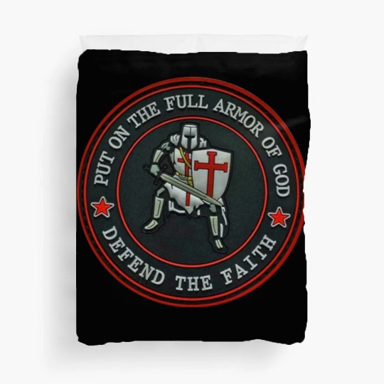 Armor Of God Defender Of Faith Duvet Covers