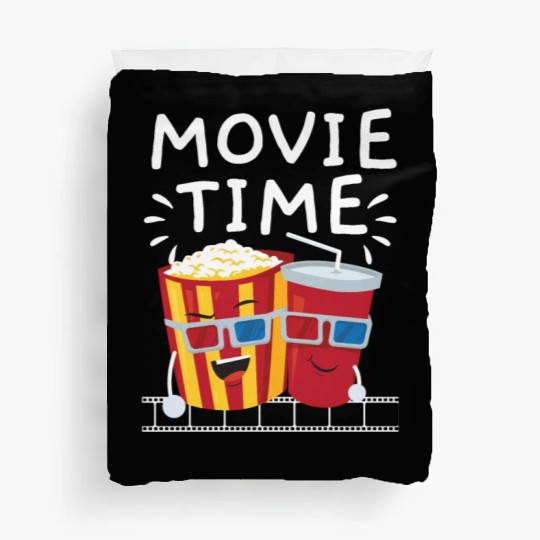Movie Time Movie Critic Movie Marathon Film Cinema Duvet Covers