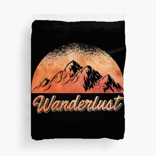 Wanderlust Mountaineer Hiker Summit sport Duvet Covers