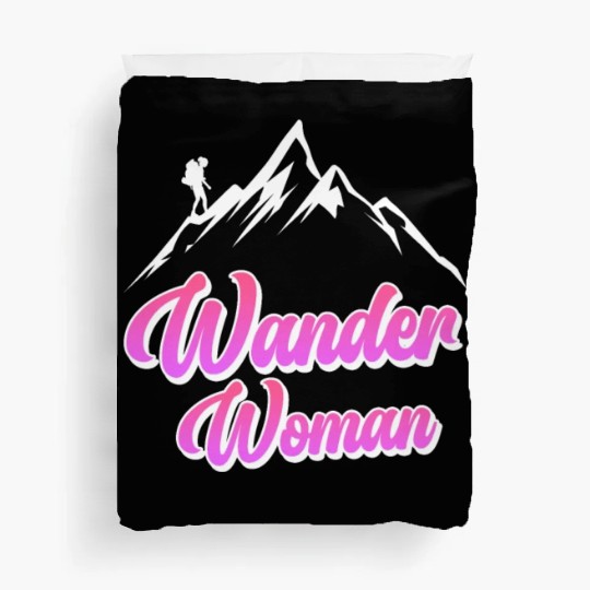 Wanderwoman Hiker Mountaineer Wanderlust Duvet Covers