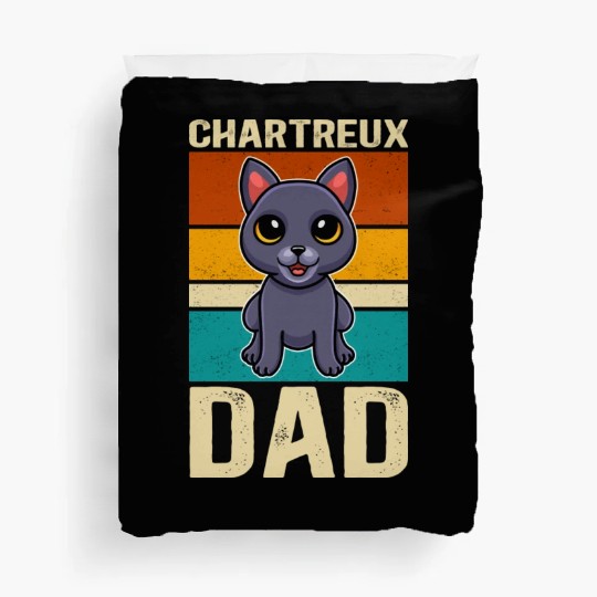 Chartreux Dad Cat Owner Duvet Covers