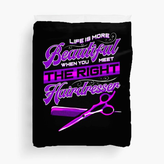 Hairdresser People Beautiful Barber Hairstylist Duvet Covers