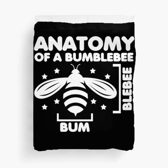 Anatomy of a Bumblebee Bee Lover Gift Duvet Covers