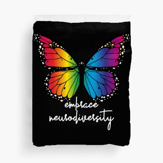 Embrace Neurodiversity Butterfly Autism Awareness Duvet Covers
