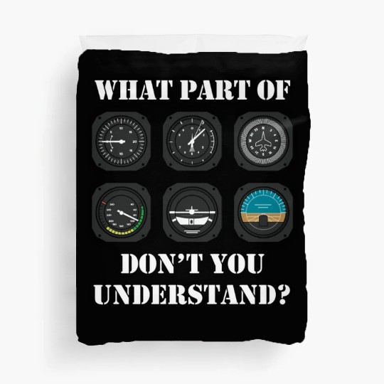 Funny Pilot - Aviation Airline Pilot Instruments Duvet Covers