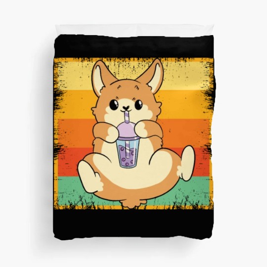 Bubble Tea Lover Boba Tea Drinker Dog Owner Duvet Covers