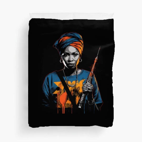 African American Nurse Afro Woman Syringe Nursing Duvet Covers