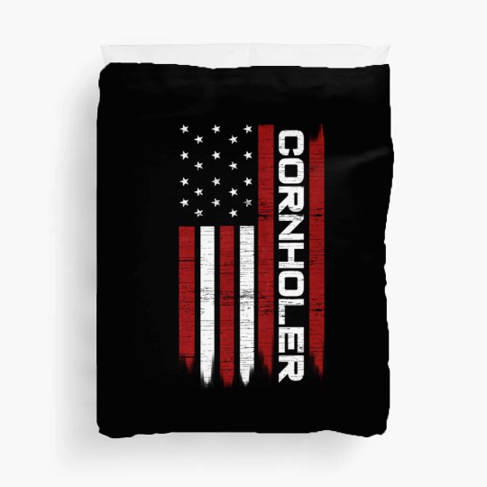 Cornhole Usa Flag Cornholer Bean Bag Game Duvet Covers