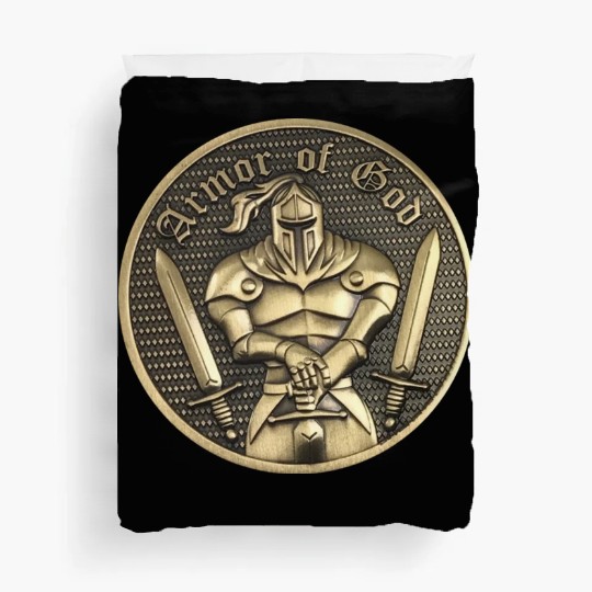 Armor of god christian knight Duvet Covers