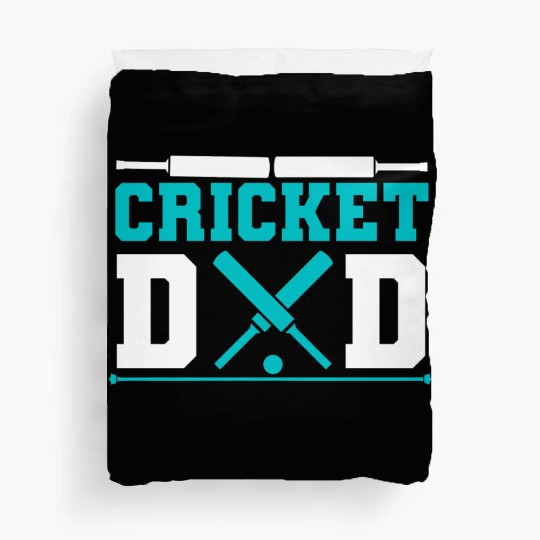 Cool Cricket Dad For Cricket Sports Lover Duvet Covers