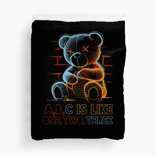 Neon Teddy Bear Duvet Covers